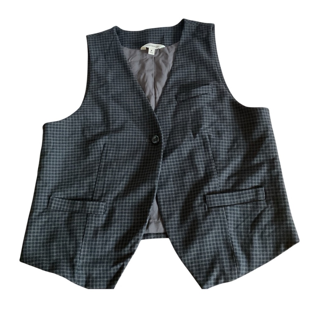 Lucky Brand women’s Gray Checkered Vest size medium